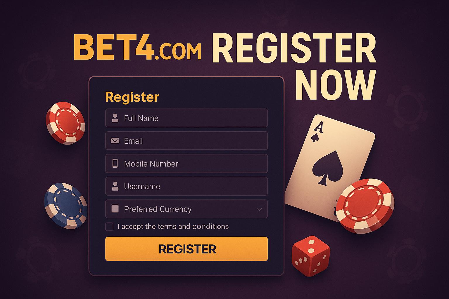 Não Perca tempo, o rRgistro na site BET4.COM